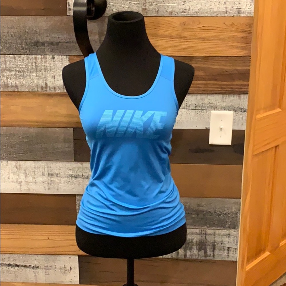blue nike tank top